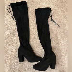 Nature Breeze Black Over-the-Knee Boots